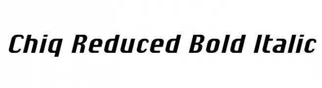 Chiq Reduced Bold Italic  les polices de caractères gratuit tlcharger