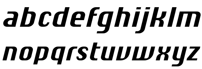 Chiq Reduced Bold Italic Font LOWERCASE