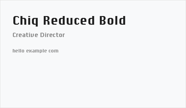 Chiq Reduced Bold Business Card