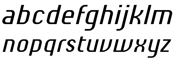 Chiq Reduced Italic Font LOWERCASE