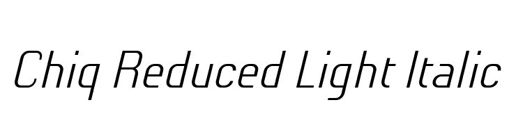 Chiq Reduced Light Italic  لخطوط تنزيل