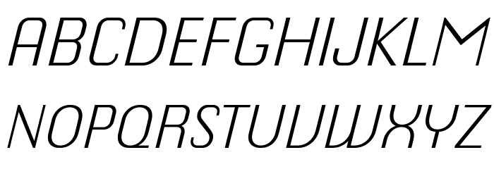 Chiq Reduced Light Italic Font OTHER CHARS