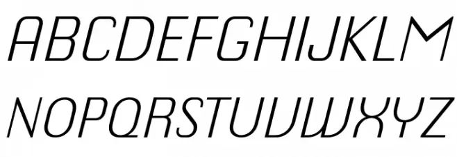 Chiq Reduced Light Italic Fonte MAIÚSCULAS