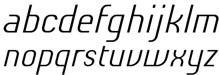 Chiq Reduced Light Italic Font LOWERCASE