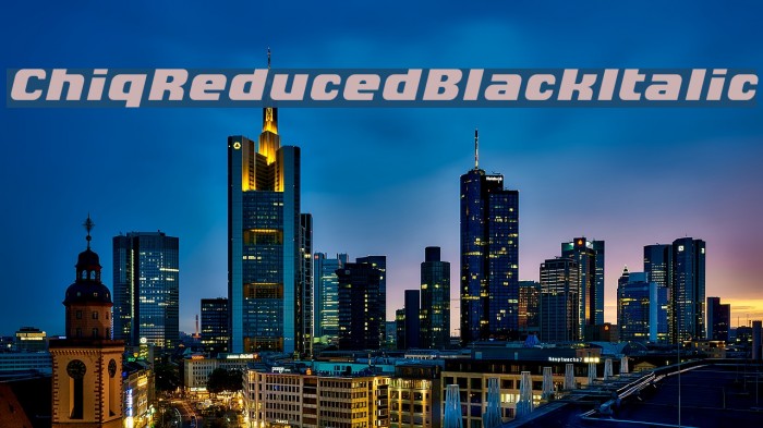 ChiqReduced-BlackItalic Font examples