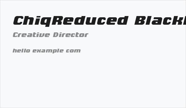 ChiqReduced-BlackItalic Business Card