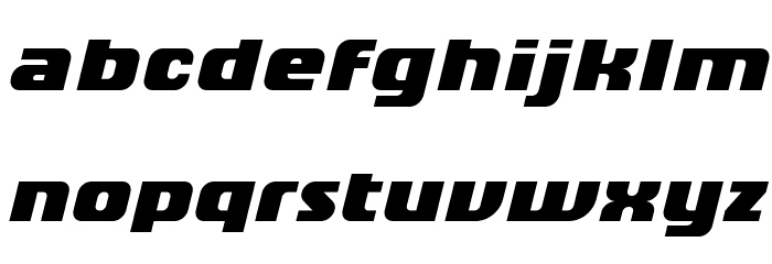 ChiqReduced-BlackItalic Font LOWERCASE