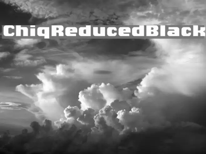 ChiqReduced-Black Font examples