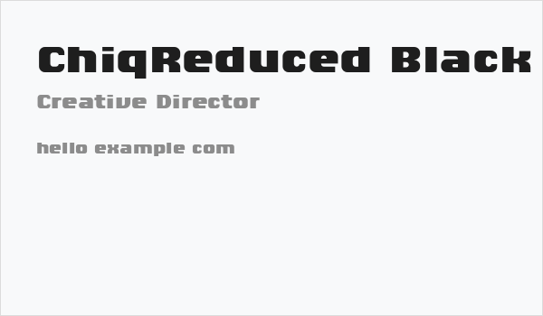 ChiqReduced-Black Business Card