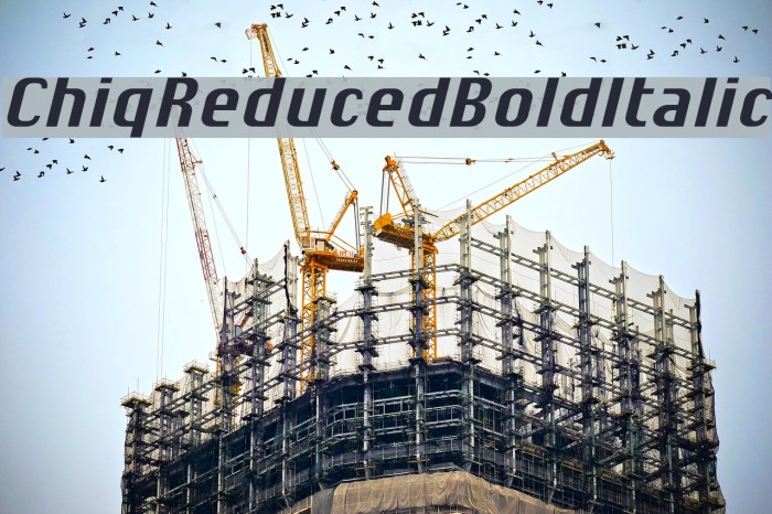 ChiqReduced-BoldItalic Font examples