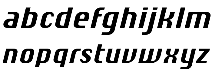 ChiqReduced-BoldItalic Font LOWERCASE