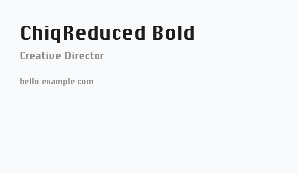 ChiqReduced-Bold Business Card