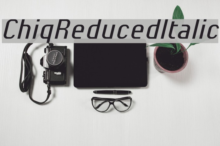 ChiqReduced-Italic Font examples