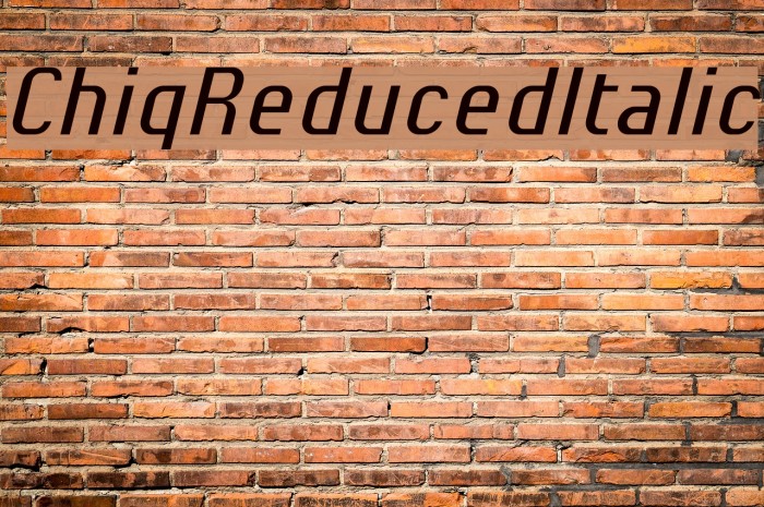 ChiqReduced-Italic Font examples