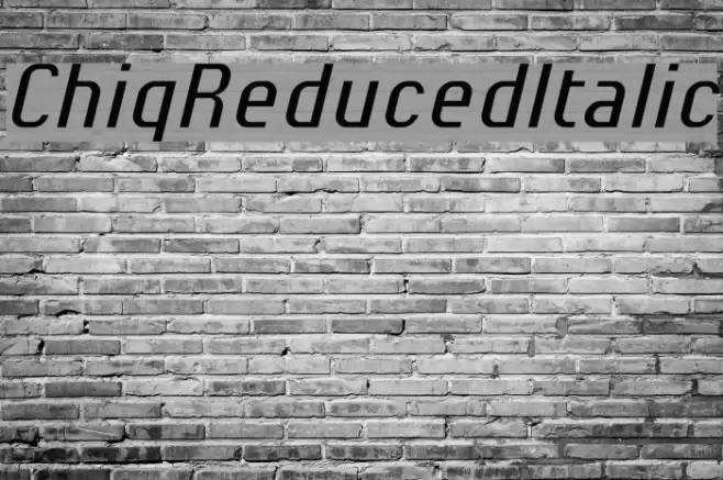 ChiqReduced-Italic Font examples