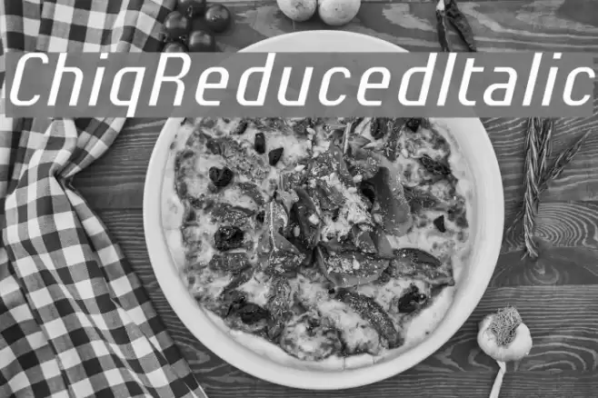ChiqReduced-Italic Font examples