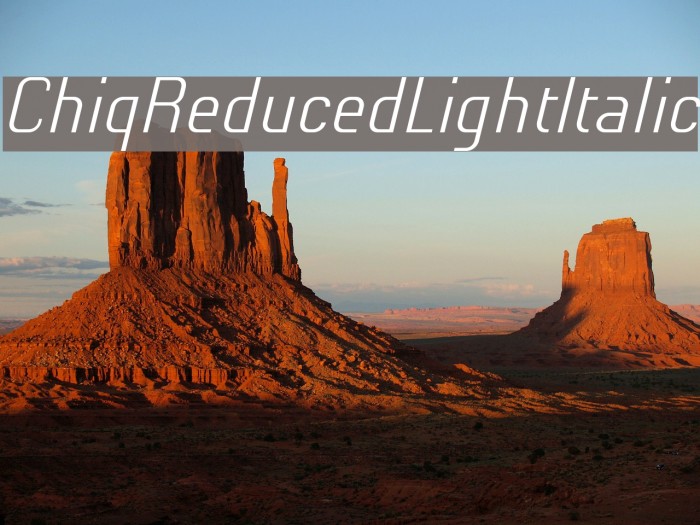 ChiqReduced-LightItalic Font examples