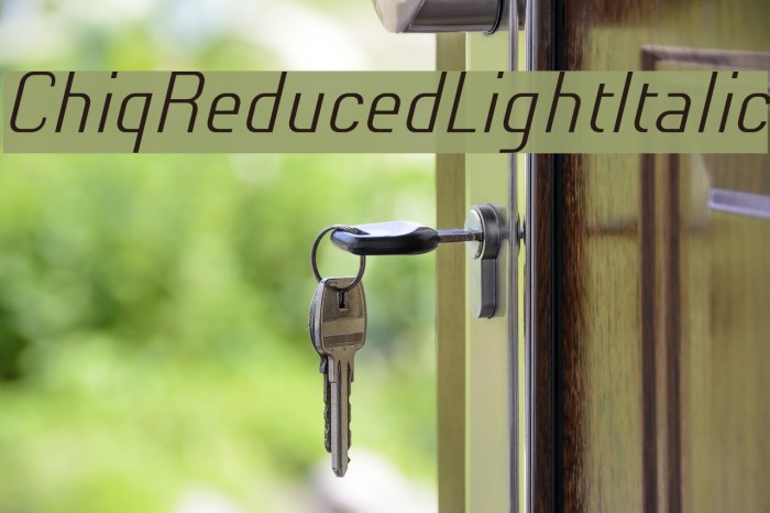 ChiqReduced-LightItalic Font examples