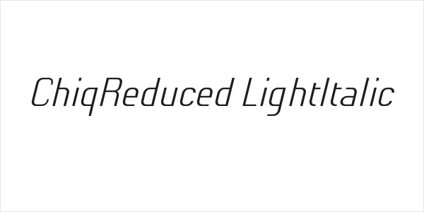 ChiqReduced-LightItalic Logo