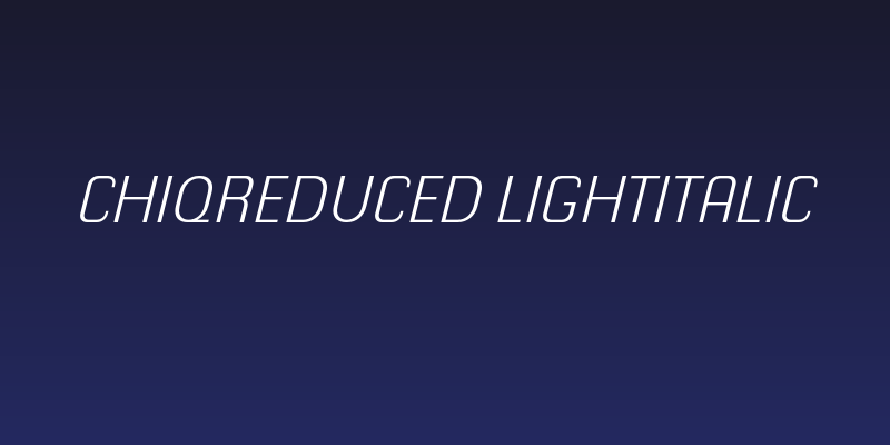 ChiqReduced-LightItalic Social Header