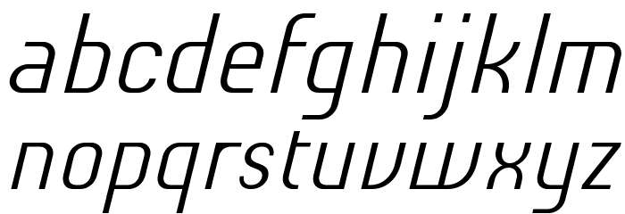 ChiqReduced-LightItalic Font LOWERCASE