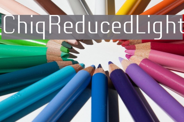 ChiqReduced-Light Font examples