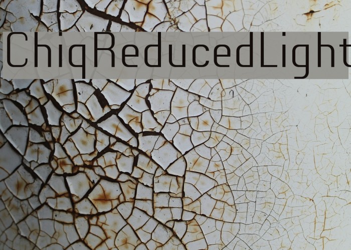 ChiqReduced-Light Font examples