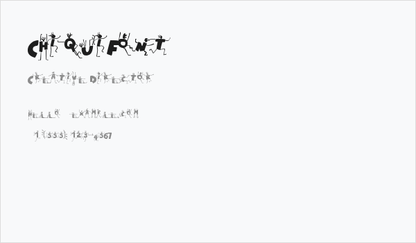 ChiquiFont Business Card