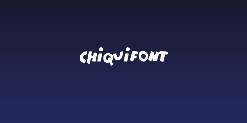 ChiquiFont Social Header