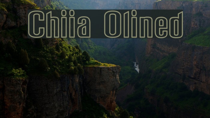 Chiquita Outlined Font examples