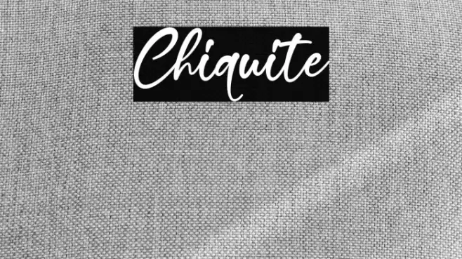 Chiquite Font examples