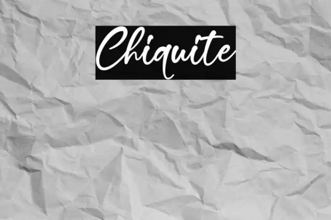 Chiquite Font examples
