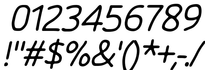 Chirota Italic Font OTHER CHARS