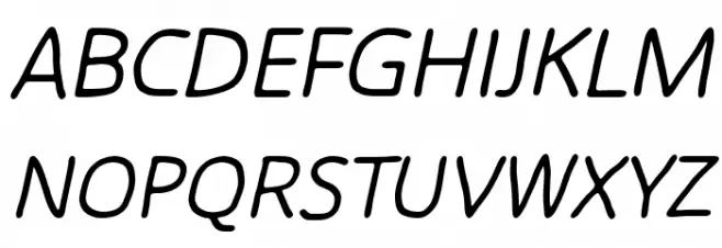 Chirota Italic Schriftart Groß