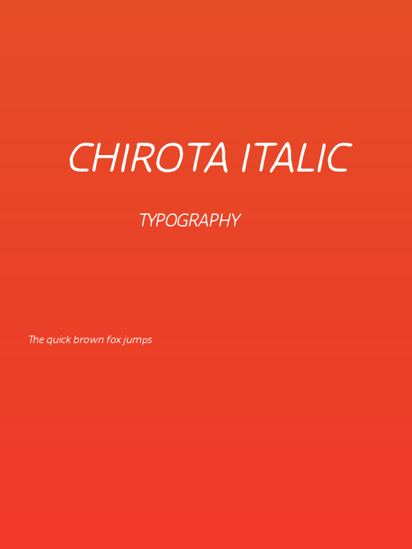 Chirota Italic Poster