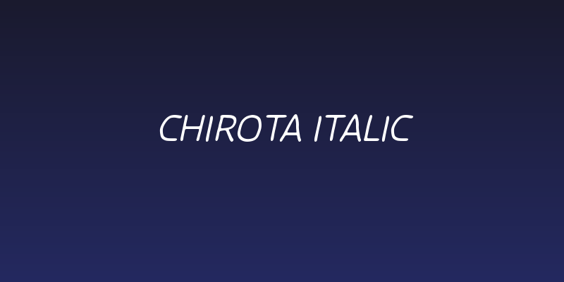 Chirota Italic Social Header