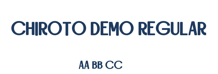 Chiroto DEMO Regular Font Preview