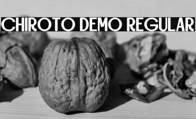 Chiroto DEMO Regular Caratteri examples