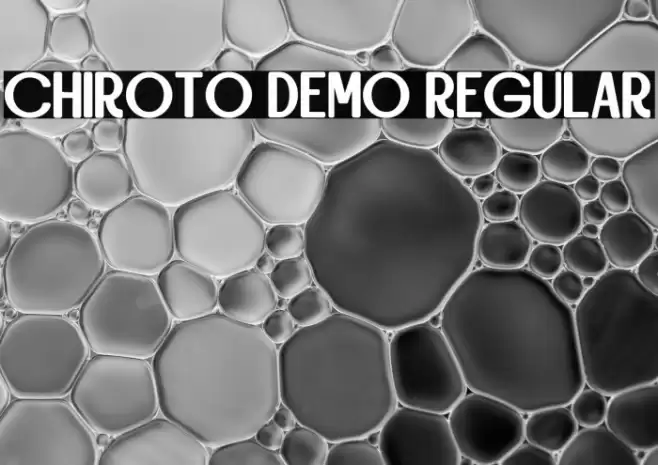 Chiroto DEMO Regular Caratteri examples