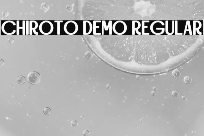 Chiroto DEMO Regular Caratteri examples