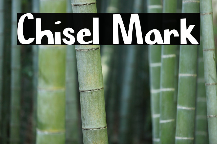 Chisel Mark Font examples