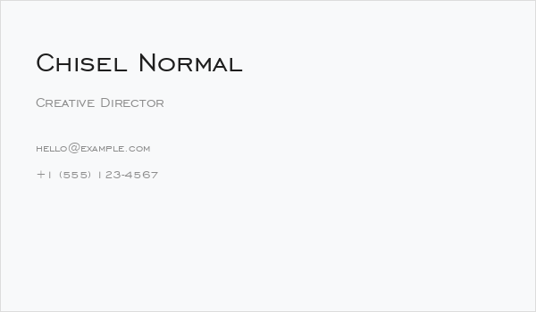 Chisel Normal Business Card