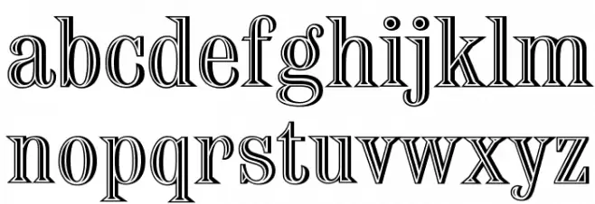 ChiselD Schriftart Kleinbuchstaben