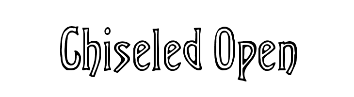 Chiseled Open  Frei Schriftart Herunterladen