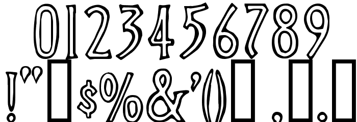 Chiseled Open フォント その他の文字