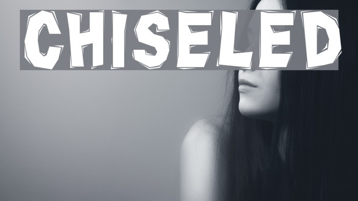 Chiseled Font examples