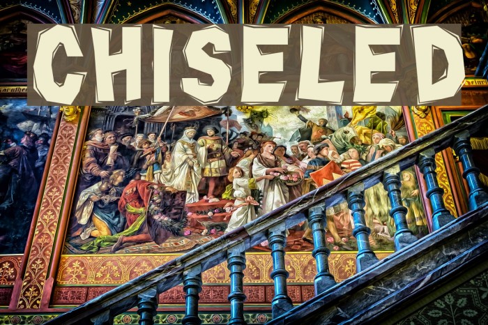 Chiseled Font examples