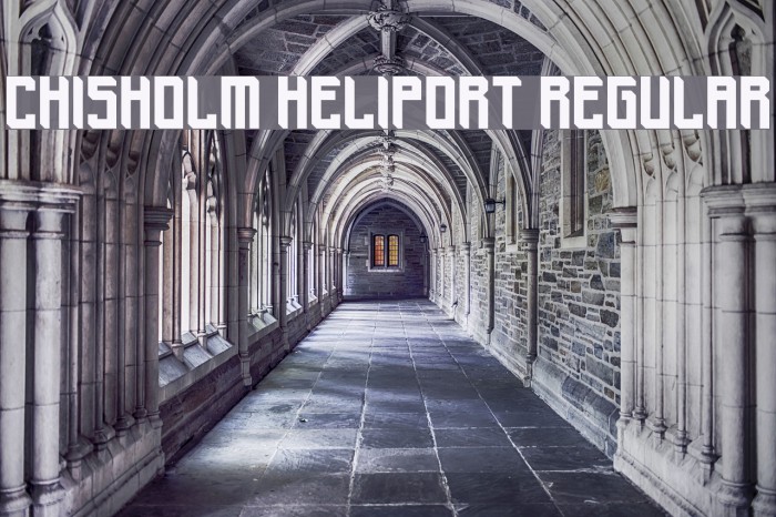 Chisholm Heliport Regular Font examples
