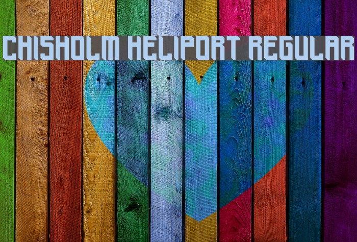 Chisholm Heliport Regular Font examples