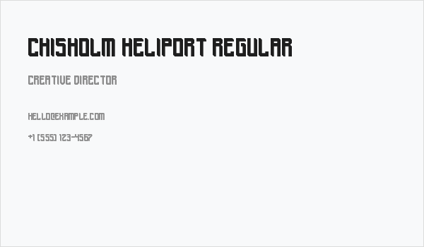 Chisholm Heliport Regular Business Card